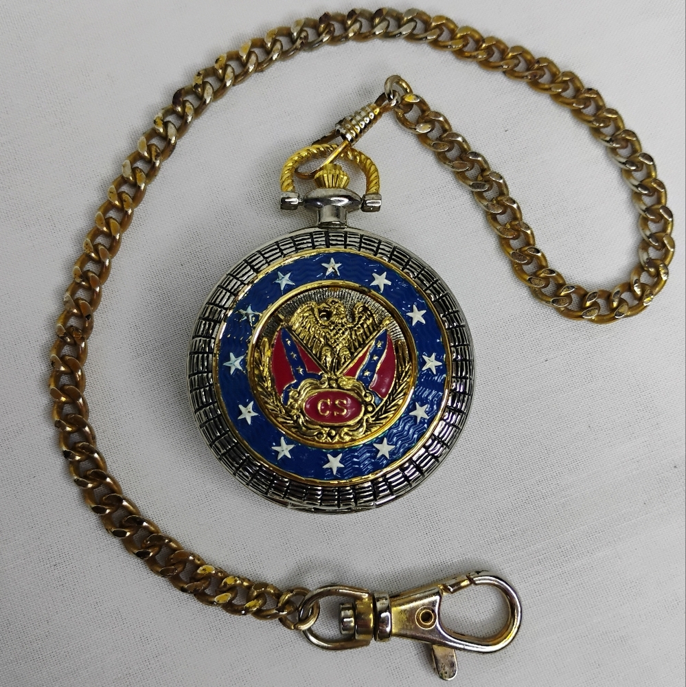 Collectible Franklin Mint Civil War Robert E. Lee Confederate Pocket Watch